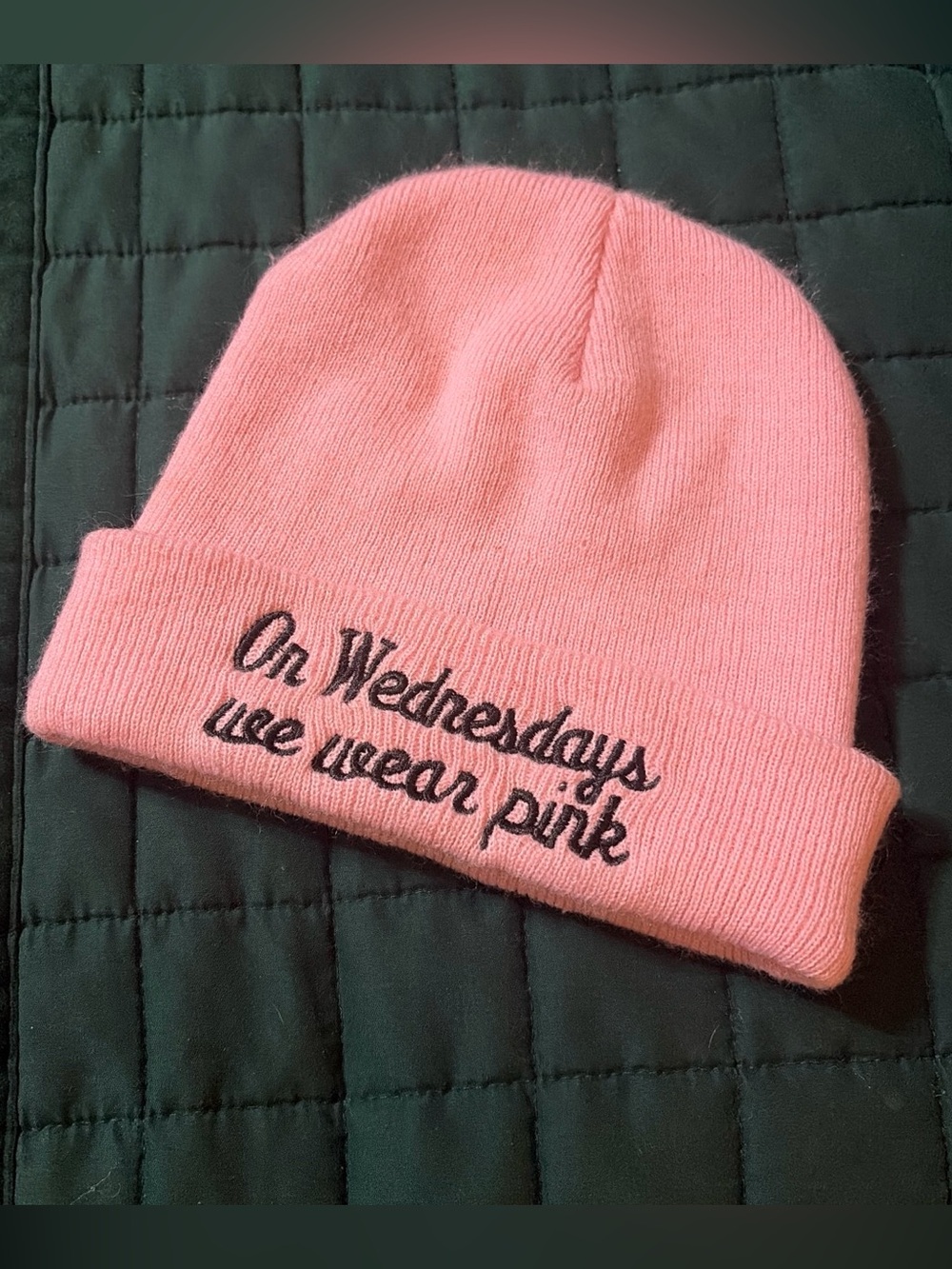 Mean girls On Wednesdays we wear pink beanie